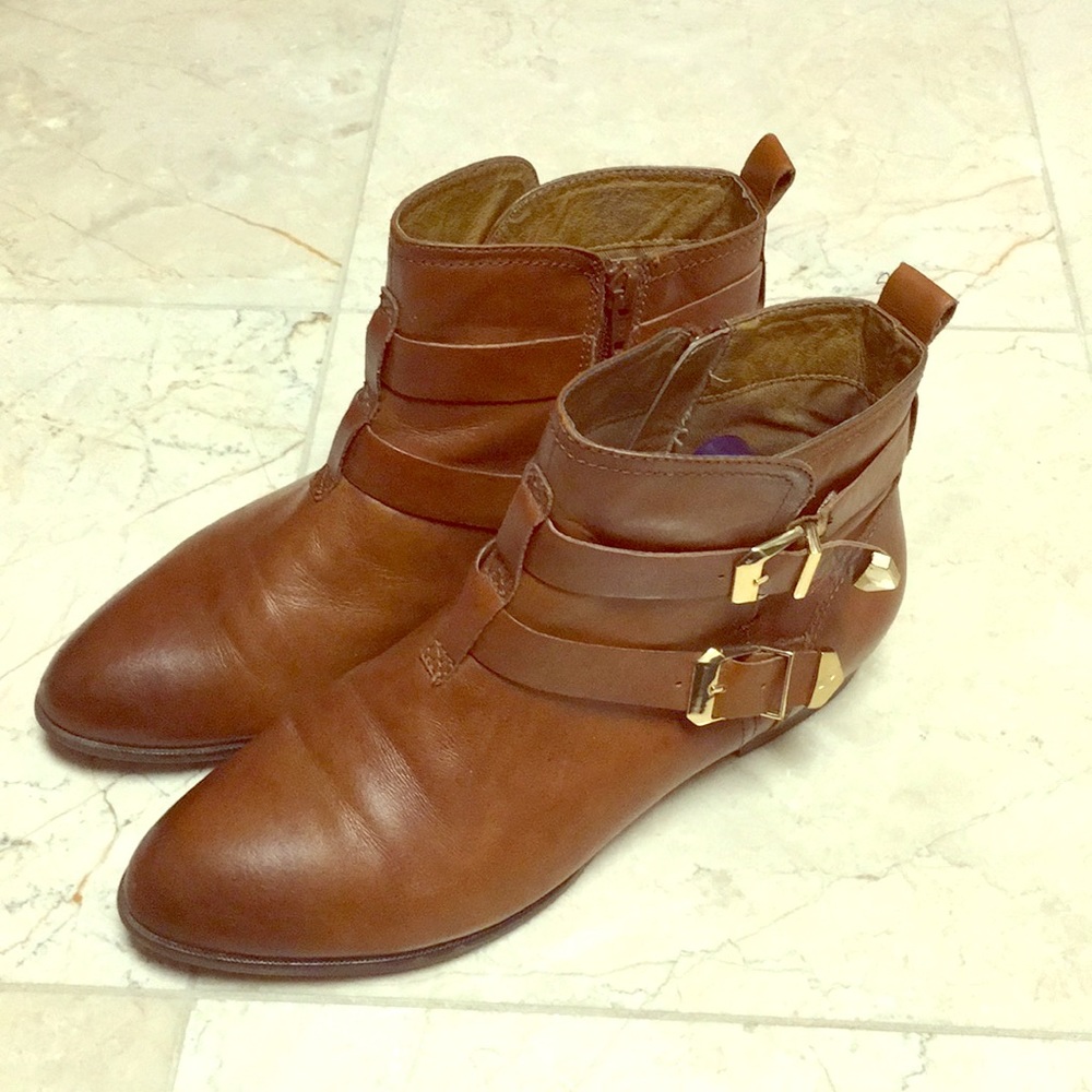 Aldo booties size 8.5 brown euc